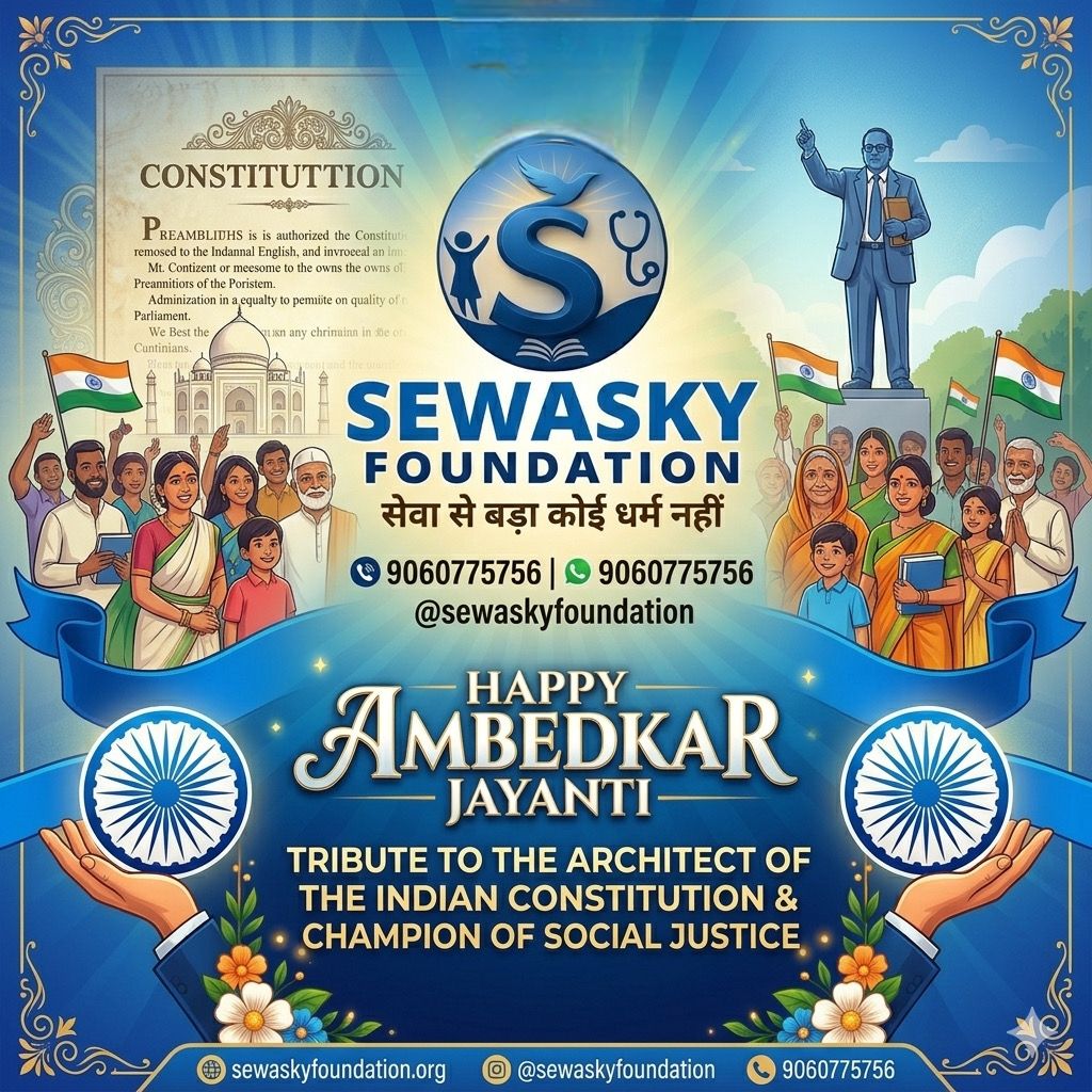 SewaskyF's tweet photo. 💐 अंबेडकर जयंती की हार्दिक शुभकामनाएं 💐

सेवास्काइ फाउंडेशन की ओर से सभी सम्मानित फॉलोवर्स, साथियों एवं सहयोगियों को डॉ. भीमराव अंबेडकर जी की जयंती पर ढेर सारी शुभकामनाएं।
🙏सेवास्काइ फाउंडेशन🙏

#ambedkarjjaynti #sewaskyfoundation #bihar #womenempowerment #purnia https://t.co/Al7VbhGlZL