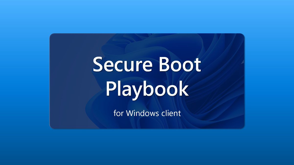 Hoorge's tweet image. Here's a playbook from Microsoft to help you navigate the Secure Boot certificate expiring very soon in June 2026. Read up and take action now!

techcommunity.microsoft.com/blog/windows-i… 

#Microsoft #Security #MSintune #SecureBoot #Windows