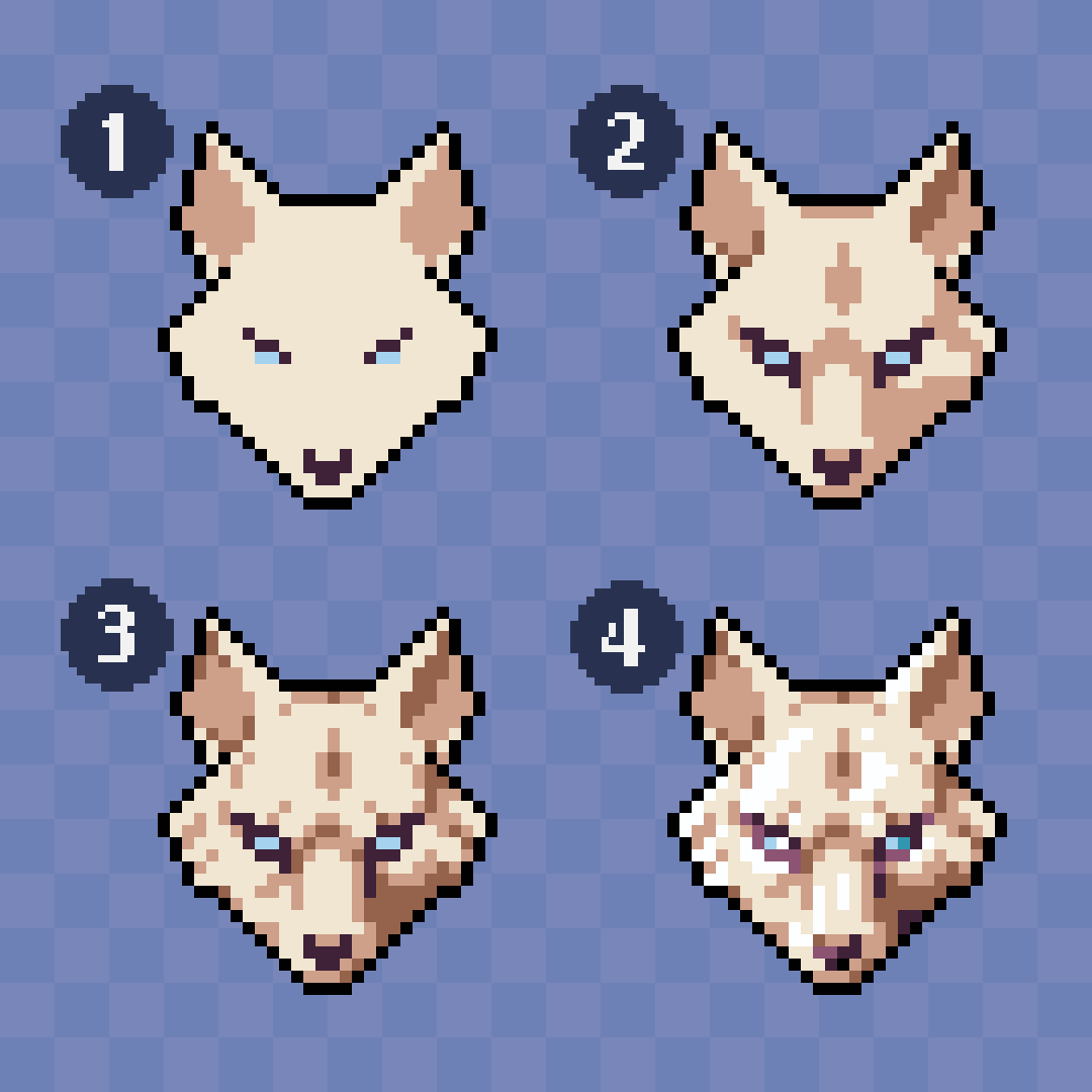 Pixel art process for an avatar I made 🤘

#pixelart
