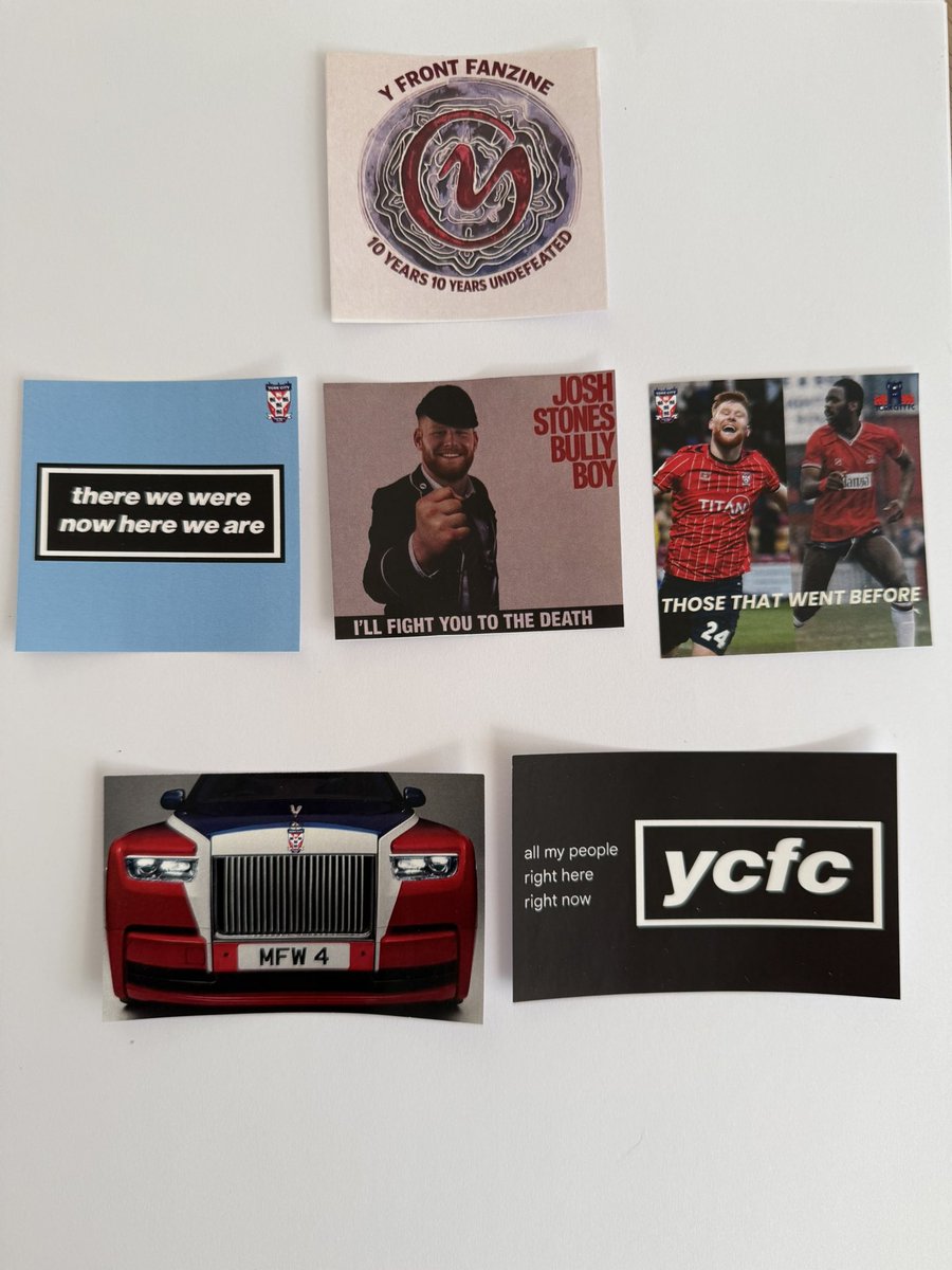 YfrontFanzine's tweet image. The 10th anniversary issue of Y Front is now available online at yfrontfanzine.bigcartel.com #ycfc 

To celebrate we are giving our biggest ever sticker giveaway 8 (eight) exclusive Dean Wade &amp;amp; Marc Lowther stickers

Subscriptions of 2/6/9 or 12 issues also available #fanzines #york
