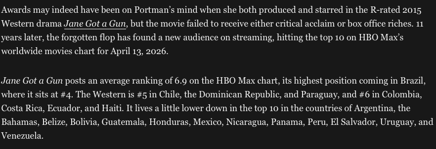 Well, it's about damn time.