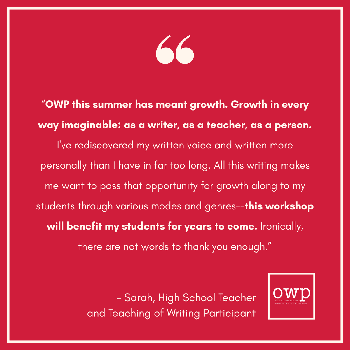 Ohio Writing Project tweet media