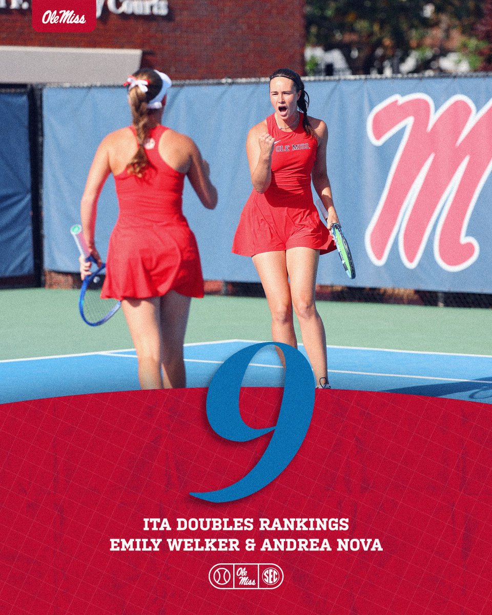 OleMissWTennis's tweet photo. Ranked. Rebs. 

#HottyToddy https://t.co/W4eTYClffD