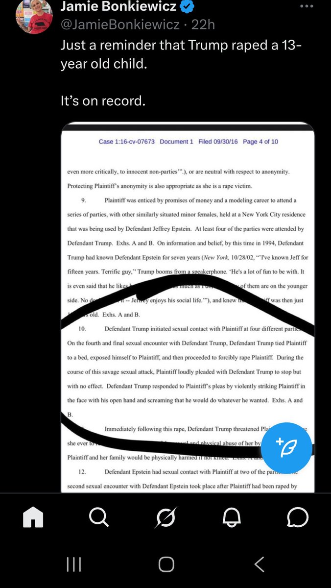 neil_huntingdon's tweet photo. @Hey_jahid26 @tedcruz 
@realDonaldTrump @EricTrump @DonaldJTrumpJr 
@Nigel_Farage @VP @RoyalFamily 
@PeteHegseth 
@cnnbrk @ABC @washingtonpost @nytimes 

Release the full files. Stop protecting predators. Redact only the survivor's names.

#TrumpIsOnTheEpsteinList 
#TrumpIsAPedoRapist https://t.co/6bEFZCADn6
