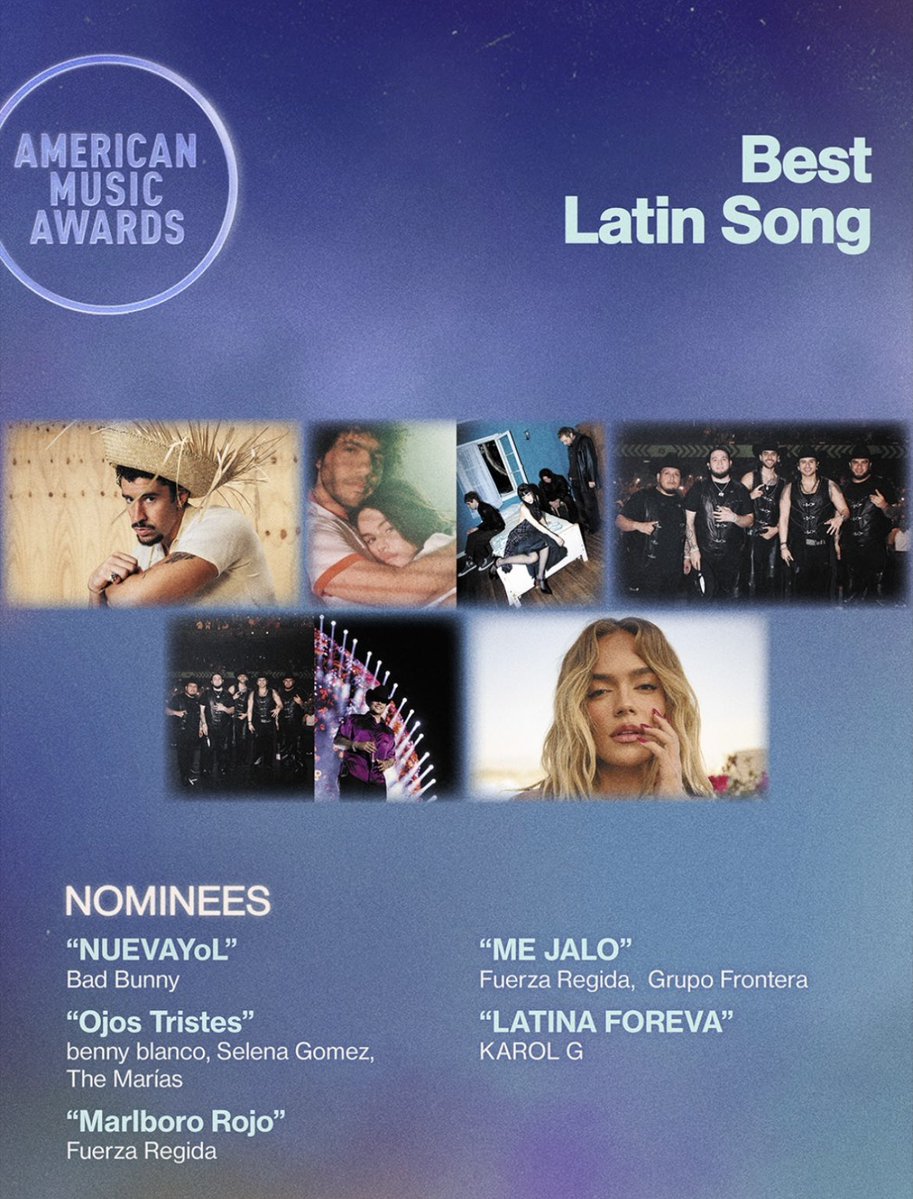 The Marías are nominated for 3 American Music Awards this year :

- Best Rock/Alternative Artist
- Breakout Tour
- Best Latin Song