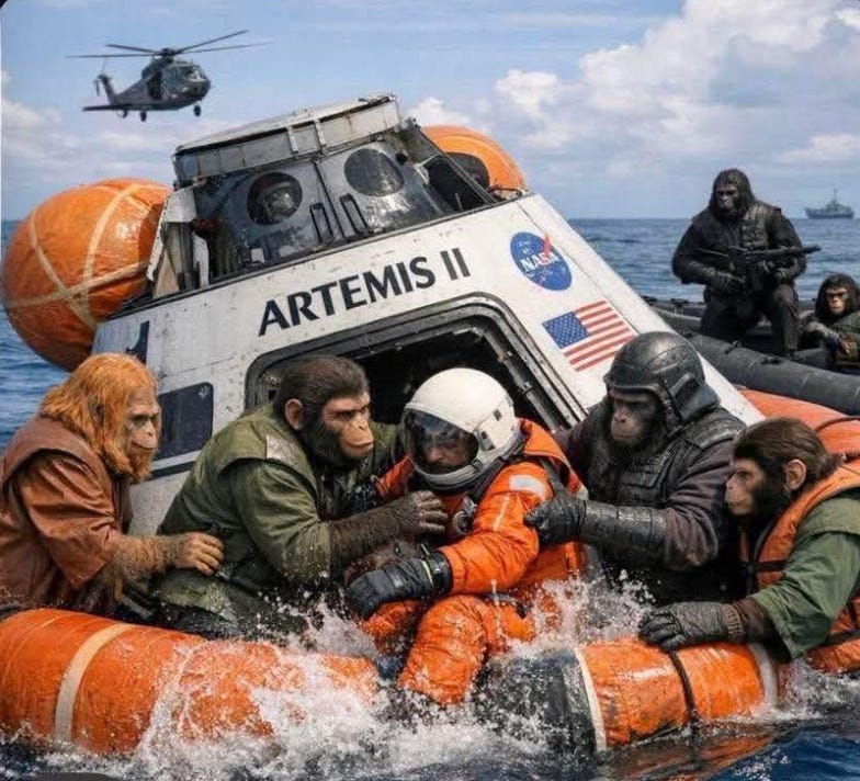 howardbarnes's tweet image. Who knew a rescue mission could be this funny? Certainly not NASA protocol, but imagination has no limits. What a memorable landing! 🚀😂 #ImaginationUnleashed