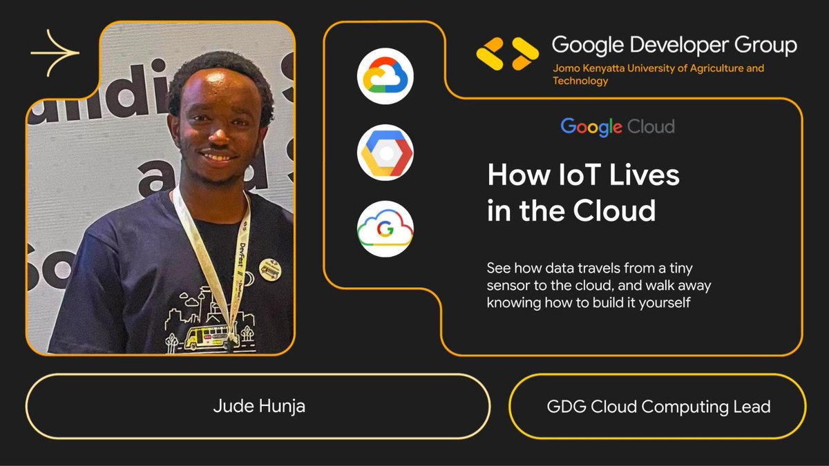 gdgcampusJKUAT's tweet image. Cloud 🤝 IoT

Learn how data moves from a sensor → cloud and how to build the full pipeline yourself 

April 16 | ⏰ 5:30 PM
📍 CLB 103

RSVP 👉 gdg.community.dev/e/mw2z8w/

#IoT #Cloud #GDG #Developers #TechCommunity