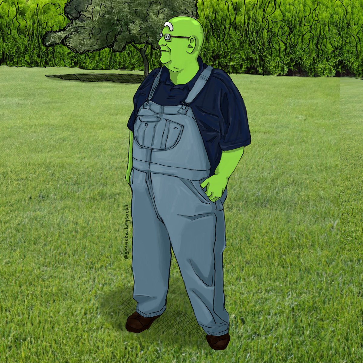 givebackmysocks's tweet photo. Boosfer because he apparently loves overalls #boosfer #boosferfanart https://t.co/eydpaXwR6C