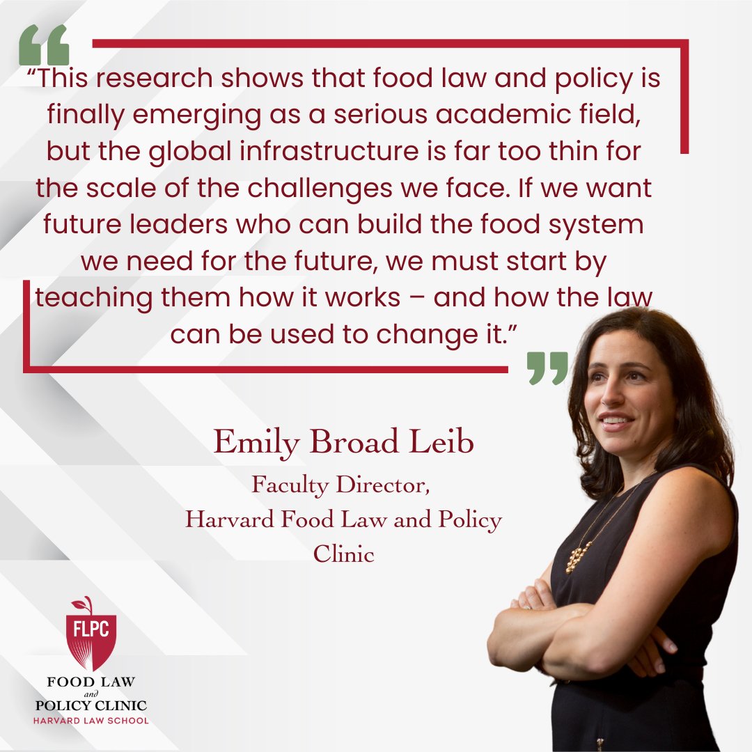 HarvardFLPC's tweet image. If we want healthier, more just food systems, we need people trained in food law and policy.   

Read what our report calls on: chlpi.org/resources/food… 

#FutureOfFood #LegalEducation