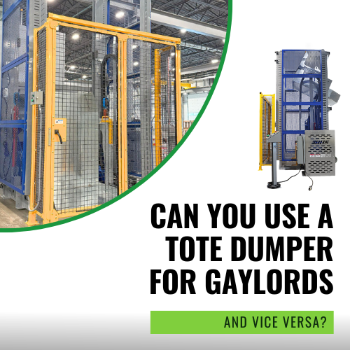 SolusGroupInc's tweet photo. Standard tote dumpers can work with Gaylord boxes. Learn about the important specs for evaluating weight capacity and ergonomic safety.     https://t.co/ejqGf0H4ak https://t.co/Oeehd8m3lw