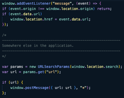 A good tip for anyone hunting for postMessage vulnerabilities:

While testing an app, I found a listener with a weak origin check that handled messages insecurely. The bug was accepted and fixed with a strict origin check.
However, while reinvestigating the app, I found a