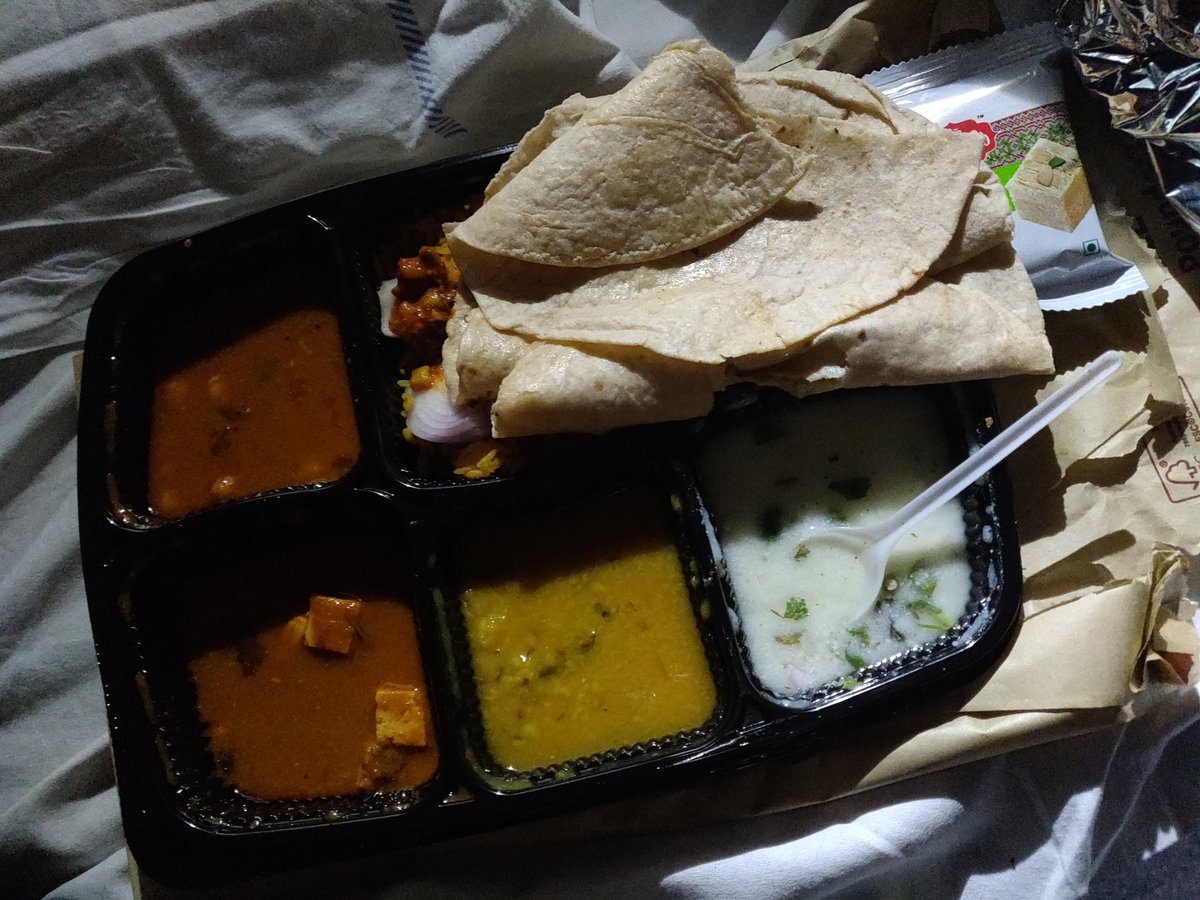 Electric_Stiff's tweet photo. @Railrestro 
Hi Team,
Today I ordered food by RailRestro. Food quality was horrible. Rotis were not cooked properly. Chhole curry did not have chhole. Food was tasteless. It seems that Haweli restaurant had paid rating in app. Attaching pictures for your references. https://t.co/iEe58QtYPI
