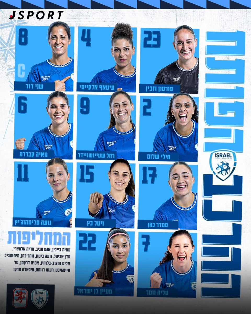 jsportm's tweet photo. הרכב נבחרת ישראל למשחק הערב מול לוקסמבורג במסגרת המחזור השלישי במוקדמות גביע העולם 2027.
#אלאלישראל https://t.co/g6LMTadxwj