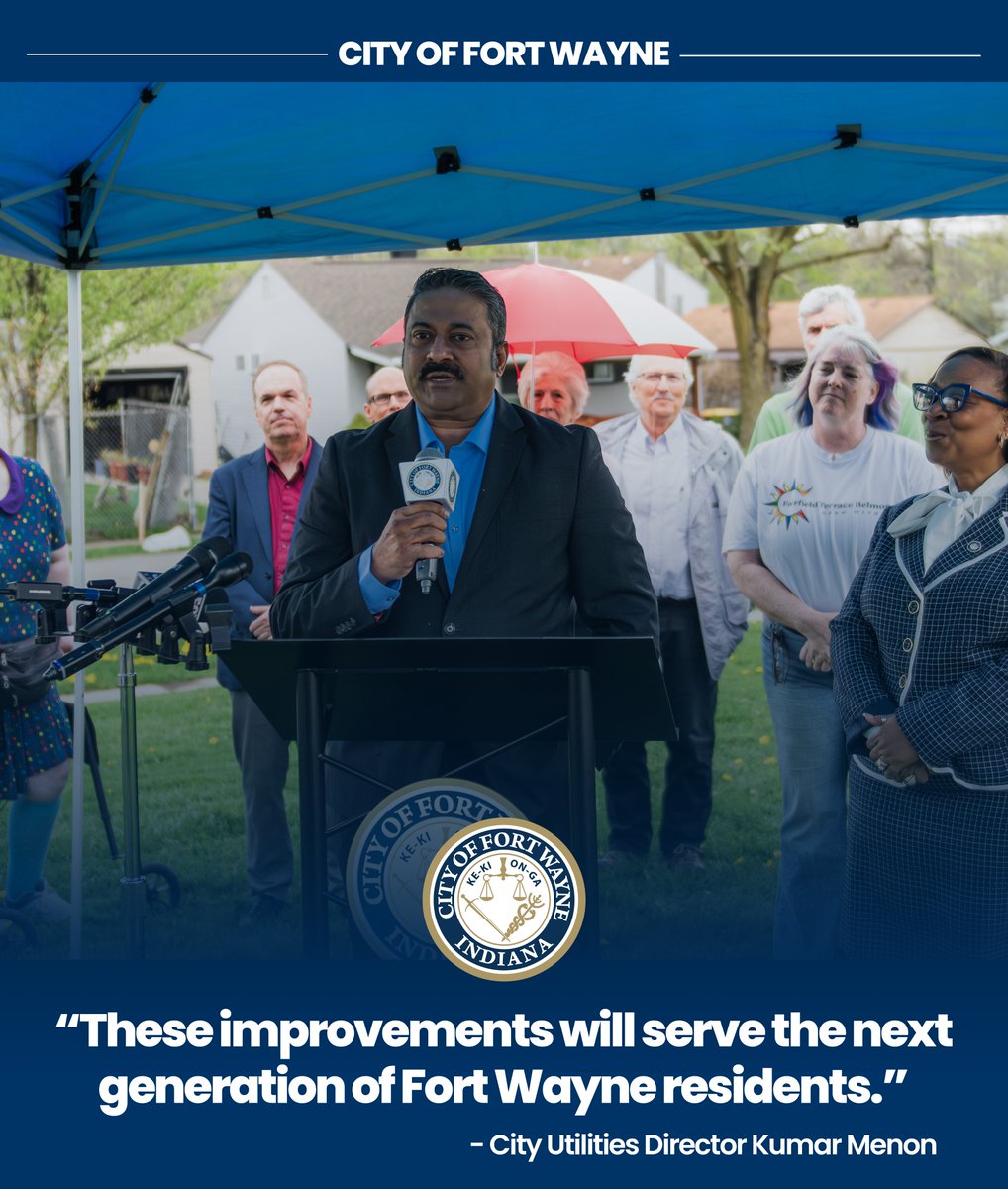 Continued investment in our neighborhoods. 

Today, <a href="/FortWayneMayor/">Mayor Sharon Tucker</a> Sharon Tucker and Fort Wayne City Utilities announced a $91 million investment in utility infrastructure upgrades in neighborhoods across our city. 

Read more: bit.ly/4mrpFQS