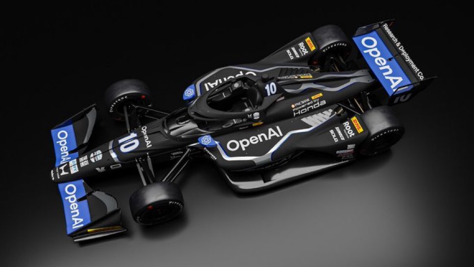 Hickey93's tweet image. 𝗡𝗘𝗪 𝗟𝗜𝗩𝗘𝗥𝗬 𝗔𝗟𝗘𝗥𝗧 

The 2026 OpenAI livery for 𝗔𝗟𝗘𝗫 𝗣𝗔𝗟𝗢𝗨

#INDYCAR
