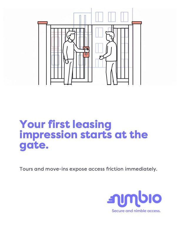 NimbioUSA's tweet image. People judge the property before they see the unit.
If the gate is a hassle, they assume the management is a hassle. Fix the first impression with seamless access.
#RealEstate #Leasing #Nimbio 
nimbio.com/6-tips-for-cho…