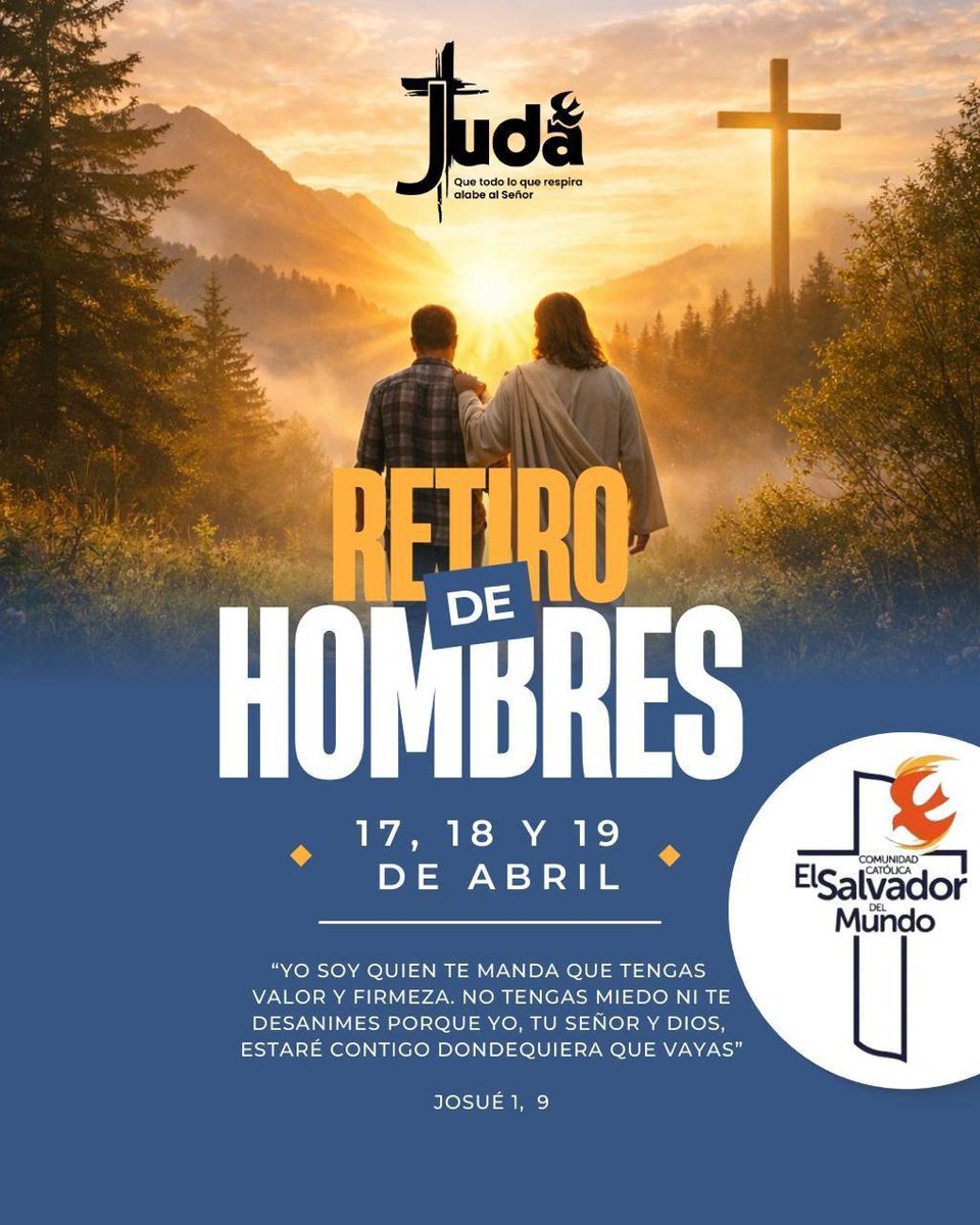 #RetiroDeHombres
Te invitamos a un encuentro personal con Jesús.
Entrégale al Señor todas tus cargas, tristeza, tribulación, deudas, matrimonio, hijos y vive una nueva vida, reconociendo a Jesús como tu único Salvador ✨🙌✨.

📅 17, 18 y 19 de abril
📍 Finca San Juan, Armenia.
