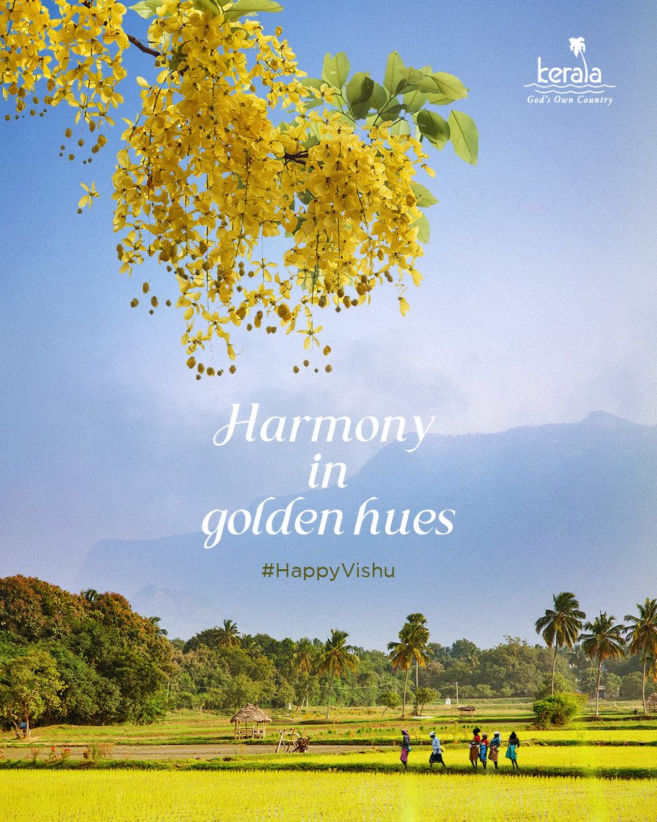 KeralaTourism's tweet image. Wishing everyone a Vishu of joy and abundance!

#HappyVishu #Vishu2026 #KeralaTourism