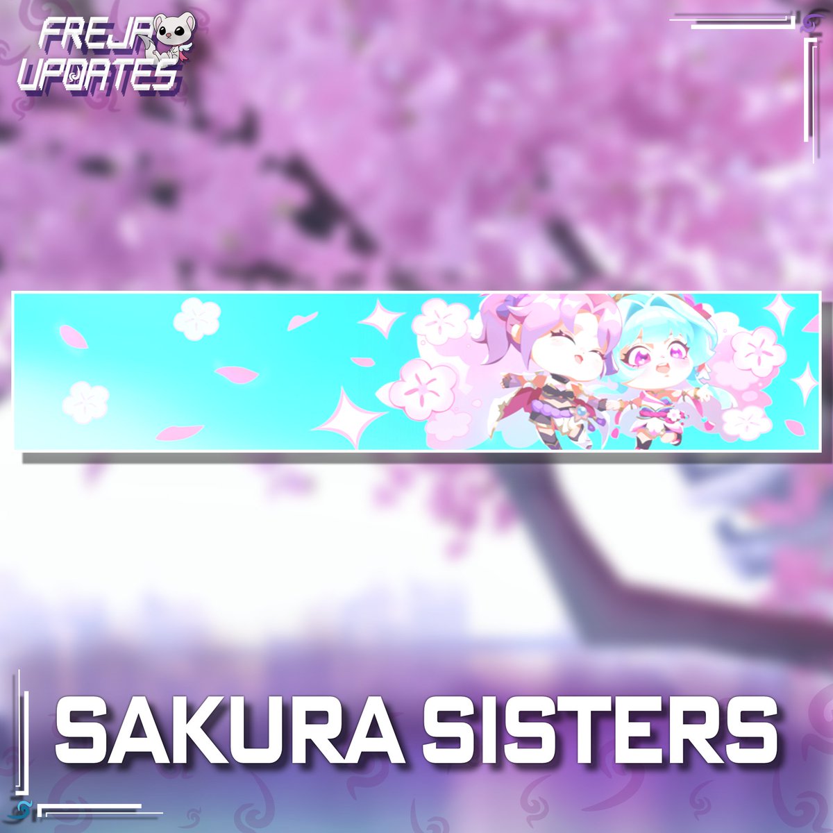 FrejaUpdatesOW's tweet image. Freja shares a name card with Juno called "Sakura Sisters" 🌸