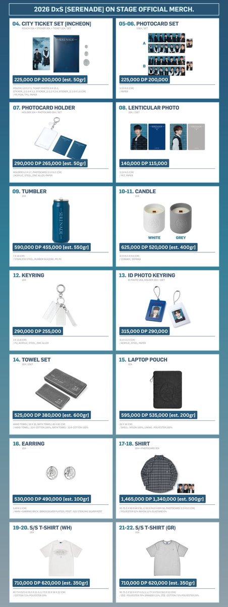 [wts - help rt]

open pre-order 
seventeen dxs dokyeom seungkwan
serenade on stage incheon merchandise 
handcarry

[t. hc md open ina gd dk wv po preorder want to sell svt]

price are shown in the pictures.
**jika tidak ada est berat maka sudah fix price

☆ harga bersih indo
☆