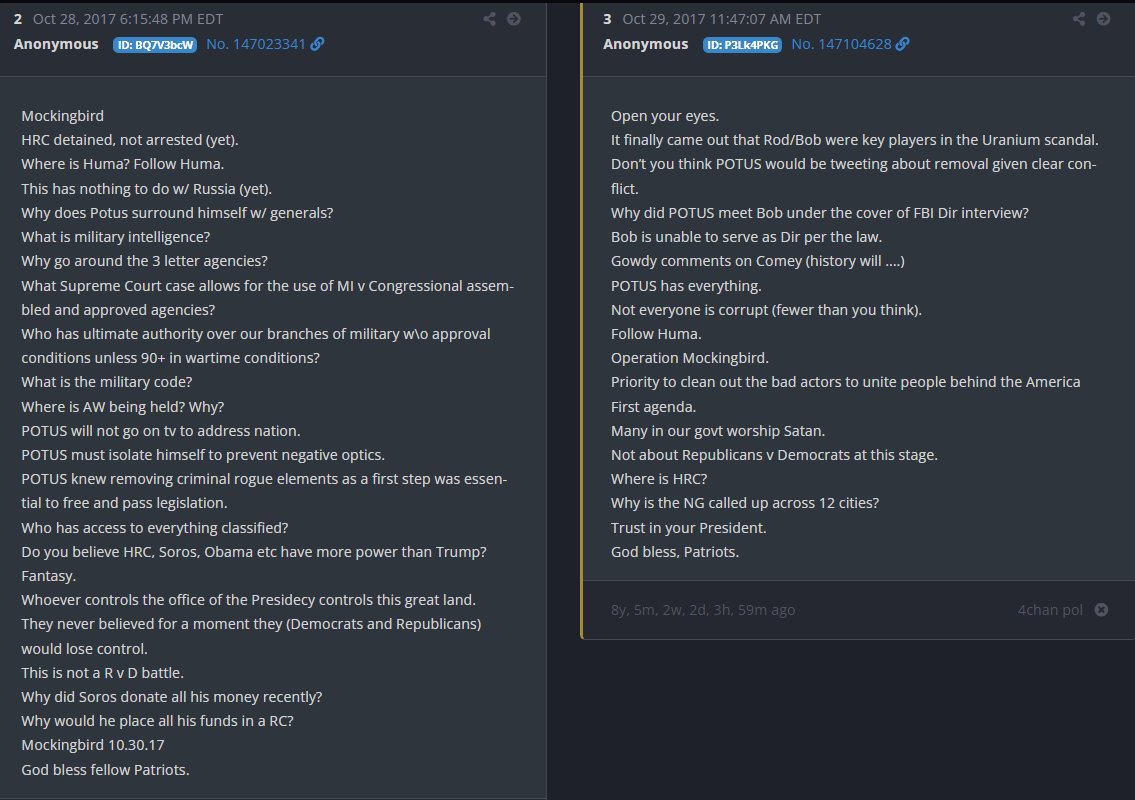 What do drops #2 and #3 say? 

Where do you think Iran's uranium actually come from? 

Are there markers that will tell you on examination of it the origin? 

Define TREASON.