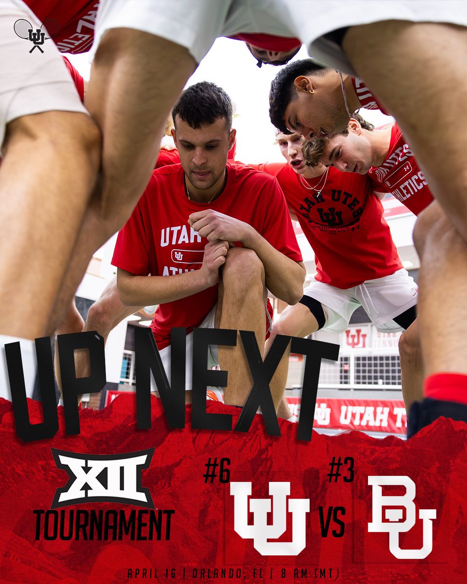 UtahTennis's tweet photo. UP NEXT: Utah takes on Baylor in the Big 12 Tournament on Thursday! 

#GoUtes https://t.co/NUMZM9v50v