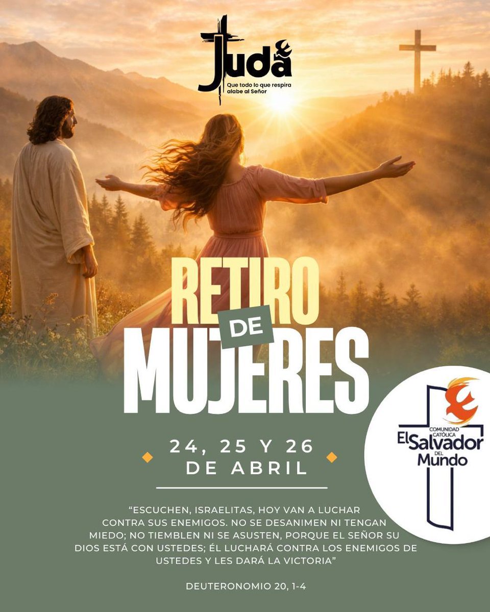 ¿Quieres sentir el amor de Cristo? 📷
Te invitamos a asistir al próximo #RetiroDeMujeres, y que sientas el amor de Dios en tu vida.

🗓️24, 25 y 26 de abril
📍Casa de Jesús, Finca San Juan en Armenia.

¡Jesús espera por ti!