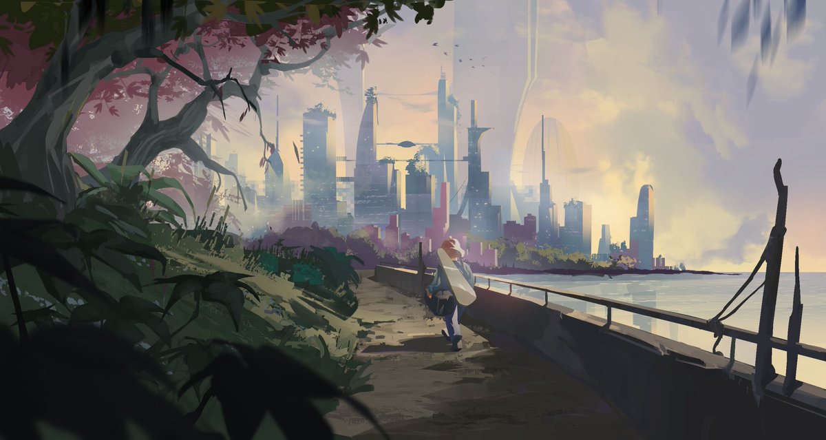meetimeeti's tweet photo. hi #PortfolioDay i’m meeti! i’m a south asian artist with experience in short film, pitch decks, and games! I would love to do bg paint or visdev for your production! 

dm or email me for inquiries https://t.co/oAVxADe1Df