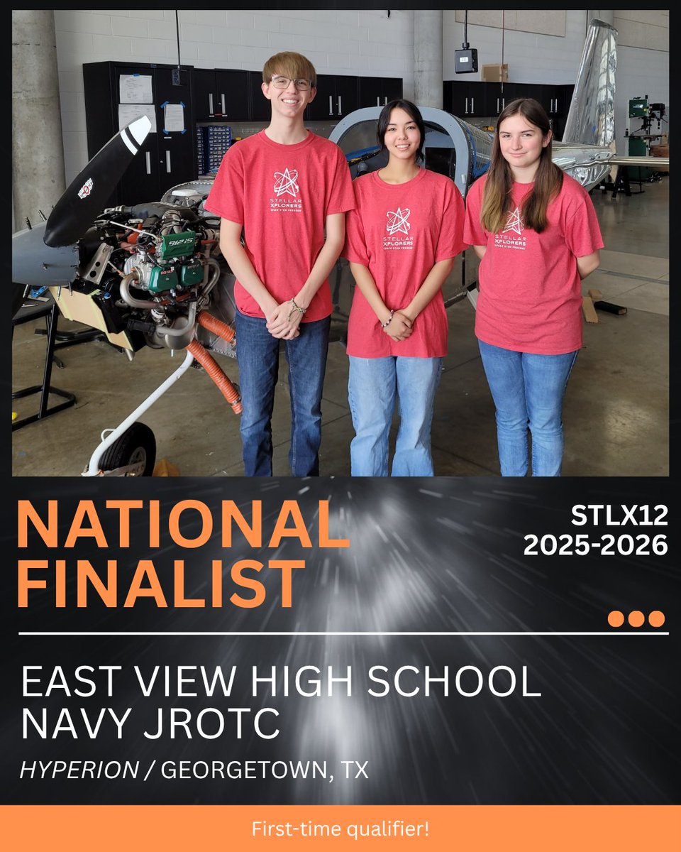 AFA_STLX's tweet photo. The small, but mighty group of seniors make up team Hyperion, representing East View High School Navy JROTC in Georgetown, TX. They are first-time National Finals qualifiers! https://t.co/U7PcQ0J5hY