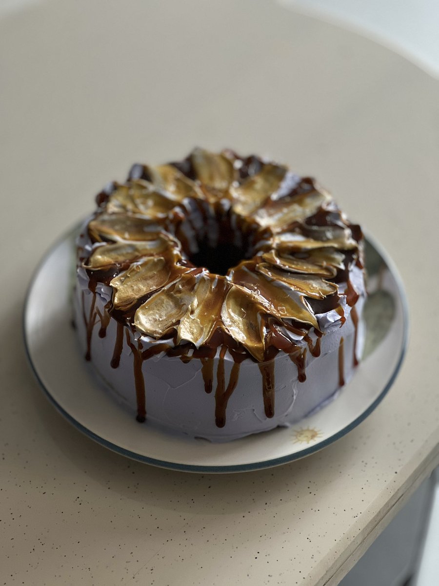salted caramel earl grey lavender chiffon cake