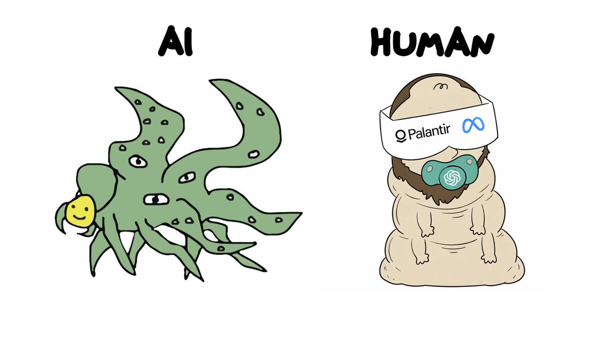FillingDexRnn's tweet photo. The Anti AI Reddit just made a human version of the AI Shoggoth called “HALO” it describes people blindly guided by AI, constantly validated while losing their own thinking underneath https://t.co/7wEQmWfpUG https://t.co/SwSbfNxIVQ