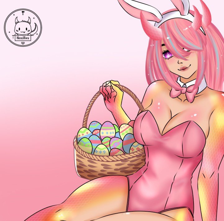 Lamia_VT's tweet photo. I never announced it on Twitter at all because I've barely been on it and honestly forgot it but just an announcement and late Easter art made by @/NoxiRexStudio https://t.co/1Bc9pCx27n