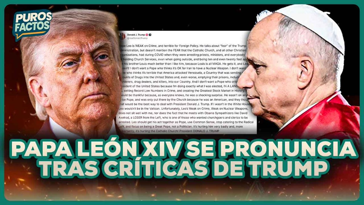 RPPNoticias's tweet photo. 🌍⛪ El papa León XIV se pronunció tras los cuestionamientos del presidente Donald Trump sobre su postura en temas internacionales.

👉https://t.co/OjOUP8ripC
#PurosFactos https://t.co/XEg8jxfl1x