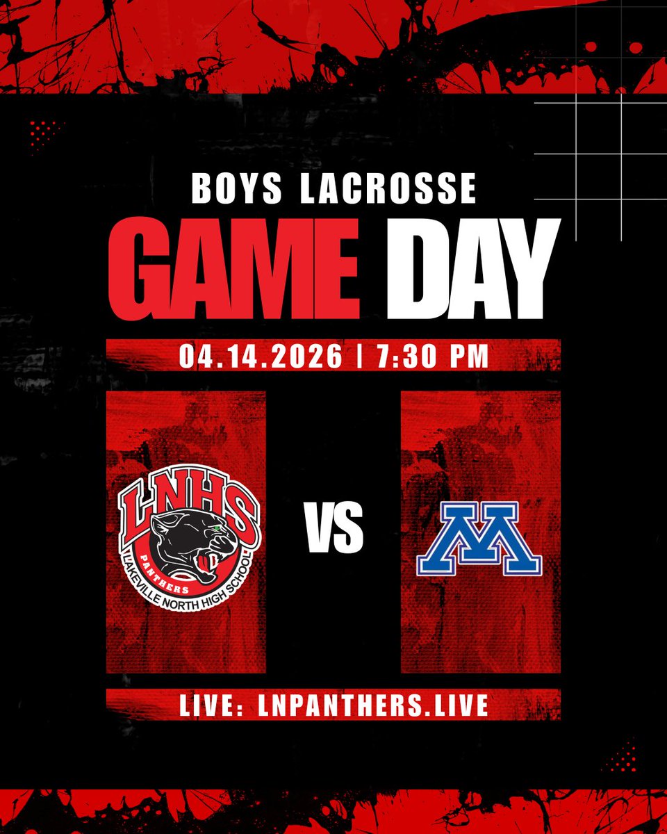 LnPanthers_live's tweet photo. Later at 7:30 PM 🥍 @NorthLacrosse vs @tonkalax_BoysHs. Stream it live: https://t.co/SkP7Akz1aR

#LakevilleNorth #BoysLacrosse #MNHighSchool https://t.co/WsrHXRsLiv