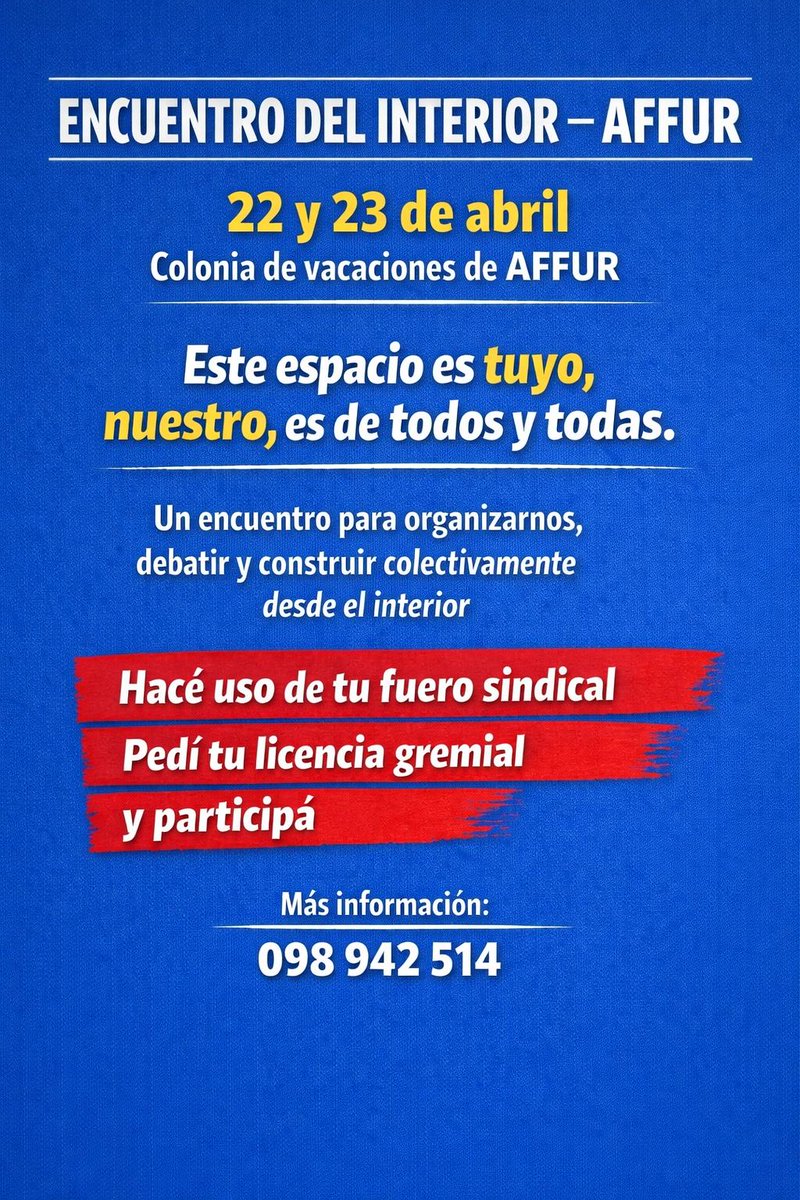 affurosce's tweet photo. Encuentro del Interior AFFUR https://t.co/sw7BdSzvaV