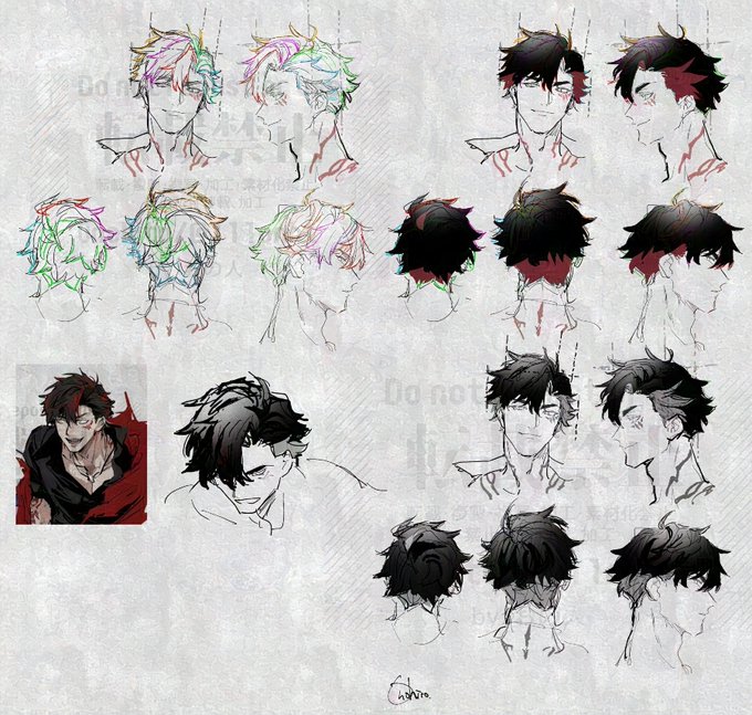 実際に描けるんかいなと自分に確認している 黒髪は髪の流れとか立体感出すのむずくて苦手だ…