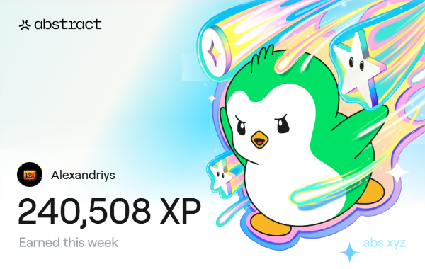 Alexandriysss's tweet image. Another week on @AbstractChain and another record!

- This week I started actively working on @playcambria 
- I also couldn't avoid baking in @OnchainChemists 
- I'm also playing @playgigaverse 

- Looks like this is my last week in @onchainheroes , so it's no longer profitable.