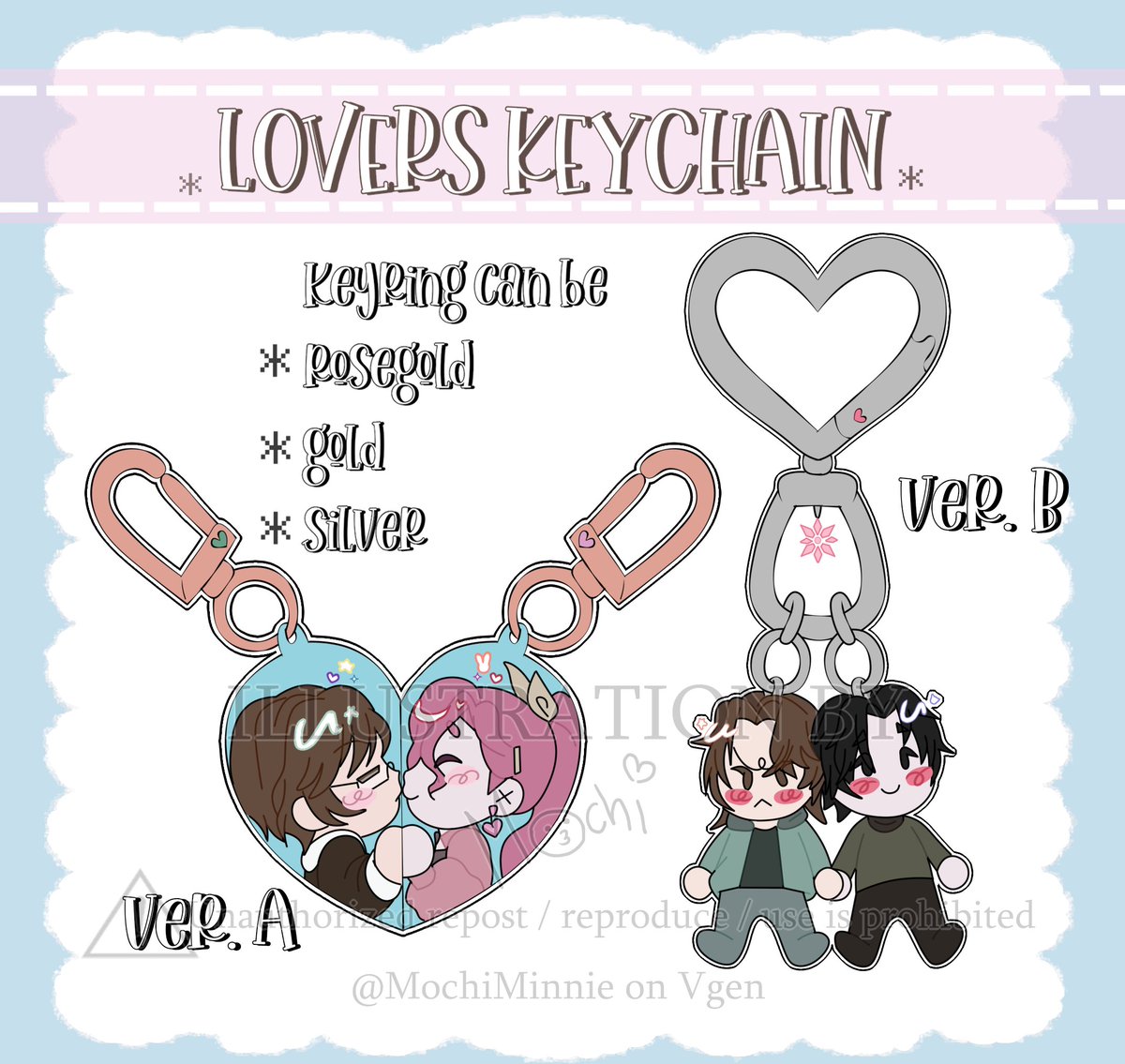 M0ch1mch1m's tweet image. YCH LOVERS KEYRING for $12 
for ur ships and yumeships in general! ovo)//

#ych #yumeship #vgen