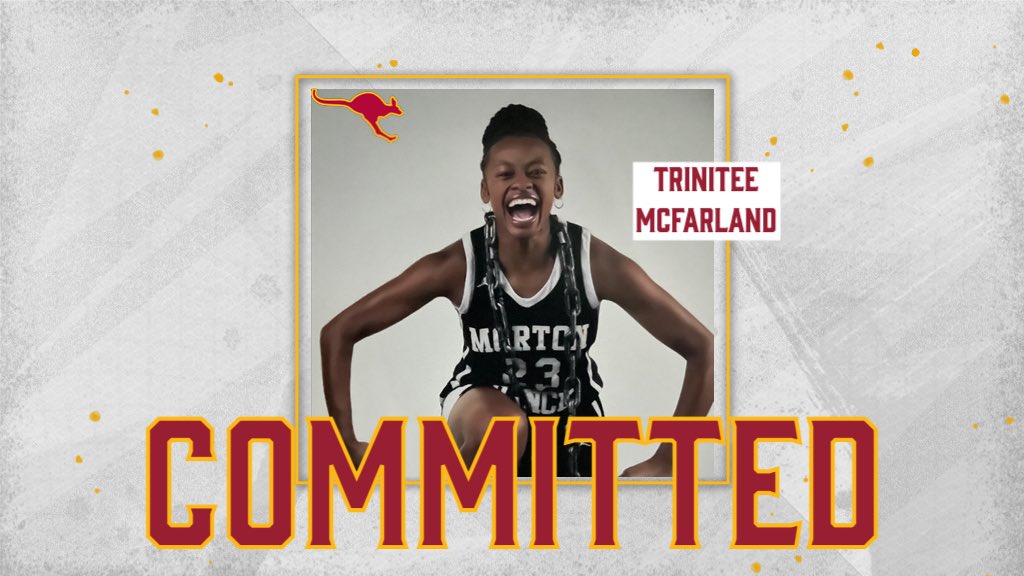 trin_mcfarland's tweet photo. After much thought and consideration, I’m excited to announce my commitment to Austin College, where I will continue my academic and athletic career. Go ‘Roos❤️💛🦘! @roos_hoops @MrhsGirls_Bball @MRHSMavericks https://t.co/i1vBANaHOE