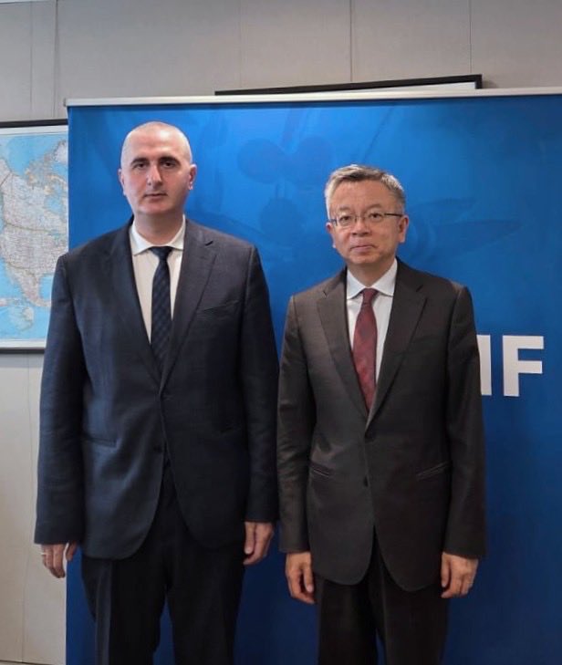 Lasha_Khutsish's tweet image. Held a meetings with Bo Li, Deputy Managing Director of the @IMFNews, in Washington, D.C. during the #SpringMeetings, discussing #strong #cooperation, #macroeconomic #stability, #fiscalia performance and #ongoing #reforms to support the #sustainable #economic #growth in 🇬🇪