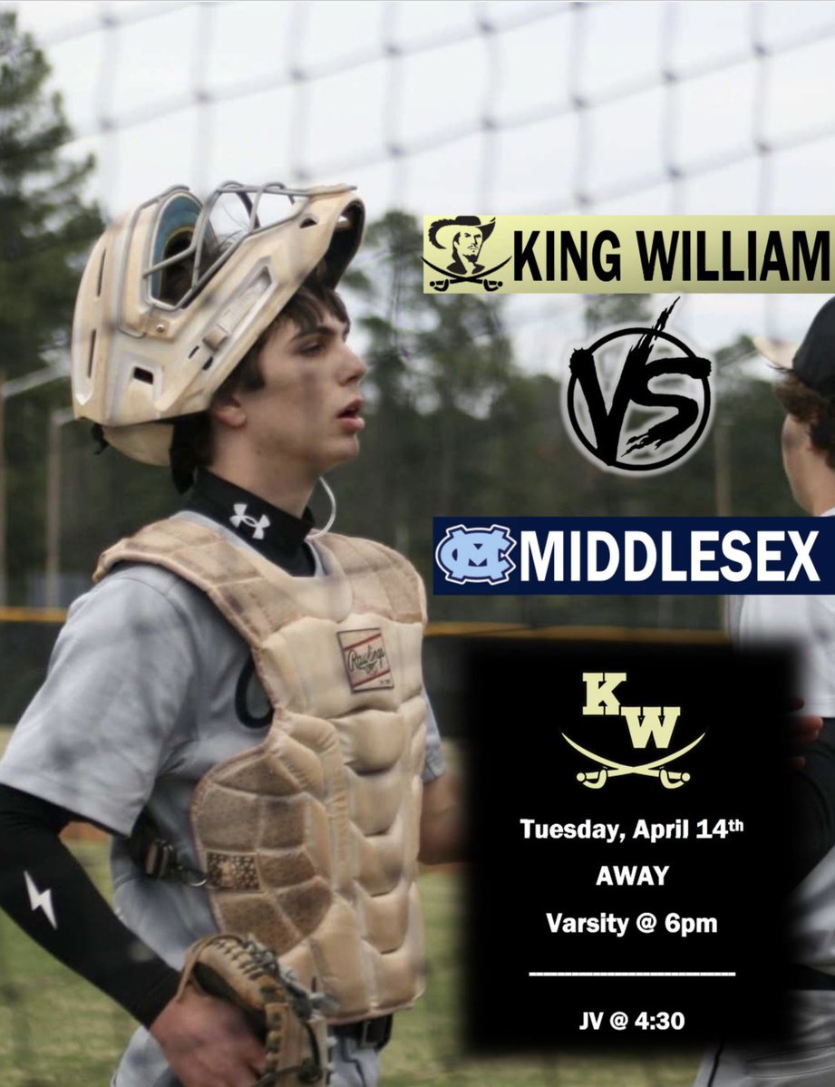 Game Day! JV and Varsity both travel to Middlesex to start district play⚾️