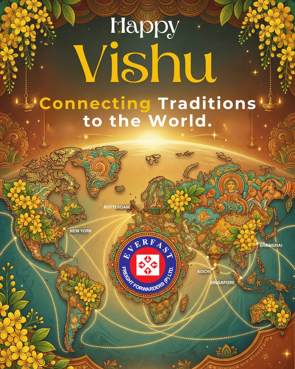 EverfastFreight's tweet image. May this VISHU bring light, luck, and limitless opportunities to your doorstep! 💛

We are proud to carry the spirit of our traditions as we navigate the global trade routes. Here’s to a year of moving forward, together.

Happy Vishu to Everyone! 🌼📦

#vishu  #GlobalNetwork
