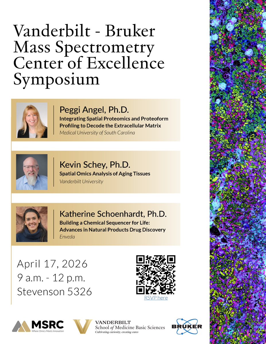 VICB_Vanderbilt's tweet image. VICB is excited to see our member, Dr. Kevin Schey, featured at the upcoming Vanderbilt – Bruker Mass Spectrometry Center of Excellence Symposium!

#chemicalbiology #research #highereducation