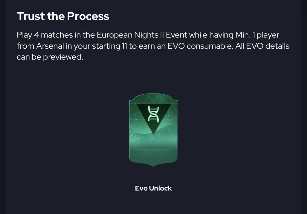 Futdonk's tweet image. 🚨 Naaaaa they just released a UCL OBJ requiring Arsenal Players called…

'Trust the Process' 😭😭😭