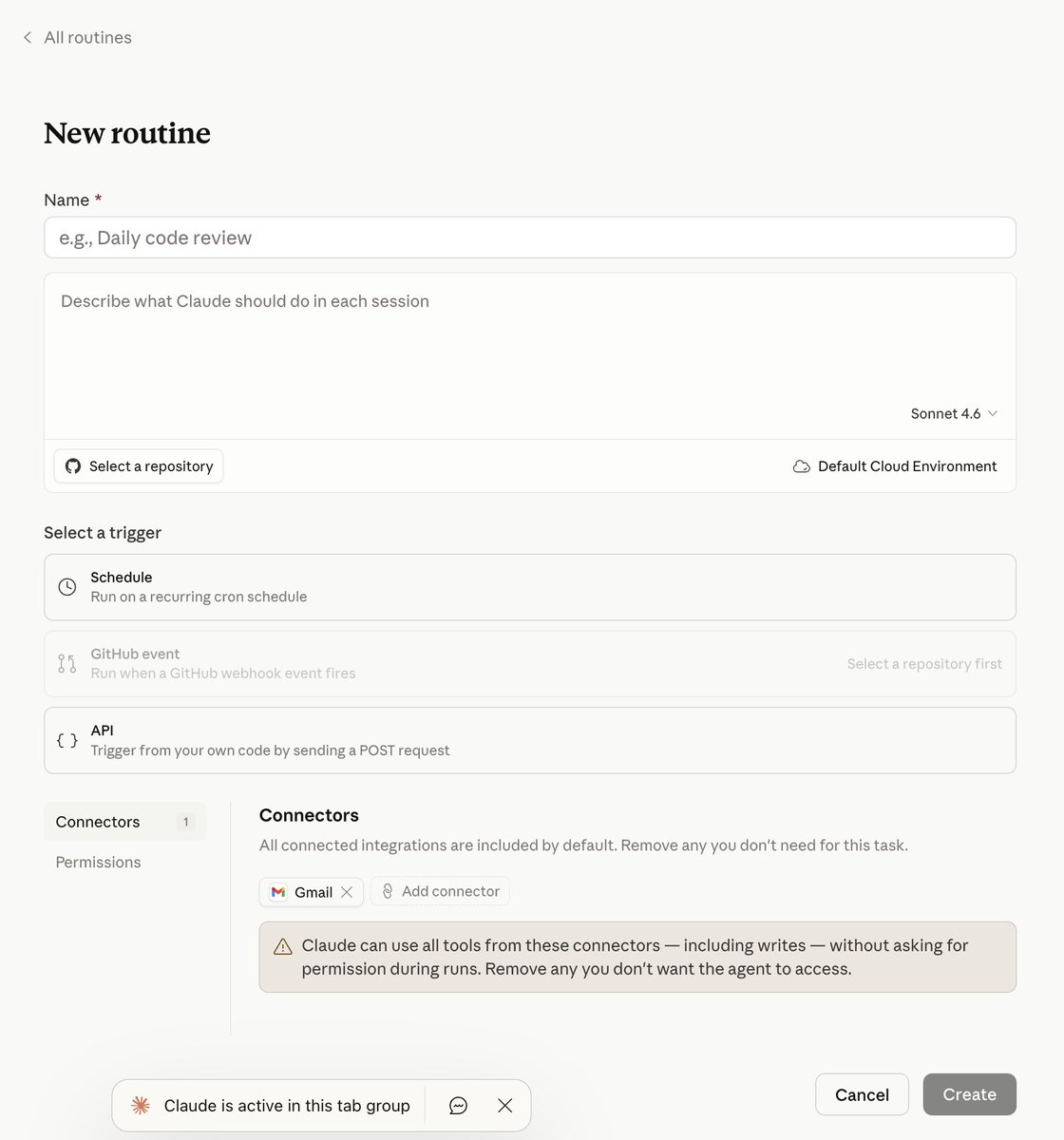 Claude Code Routines がリリース！ ルーティンワークをエージェントが実行可能に。 従来のスケジュール機能から拡張され複数 ...