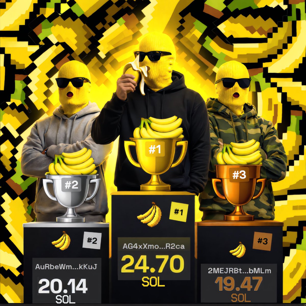 BananaZoneApp's tweet image. 24 hours live 🍌🍌

100k + paper trades placed 🍌🍌🍌

top of the leaderboard already pushing 24+ SOL

keep climbing 🍌🍌🍌🍌