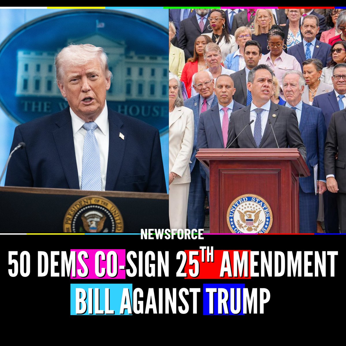 🇺🇸50 DEMS CO-SIGN 25TH AMENDMENT BILL AGAINST TRUMP House Democrats ...