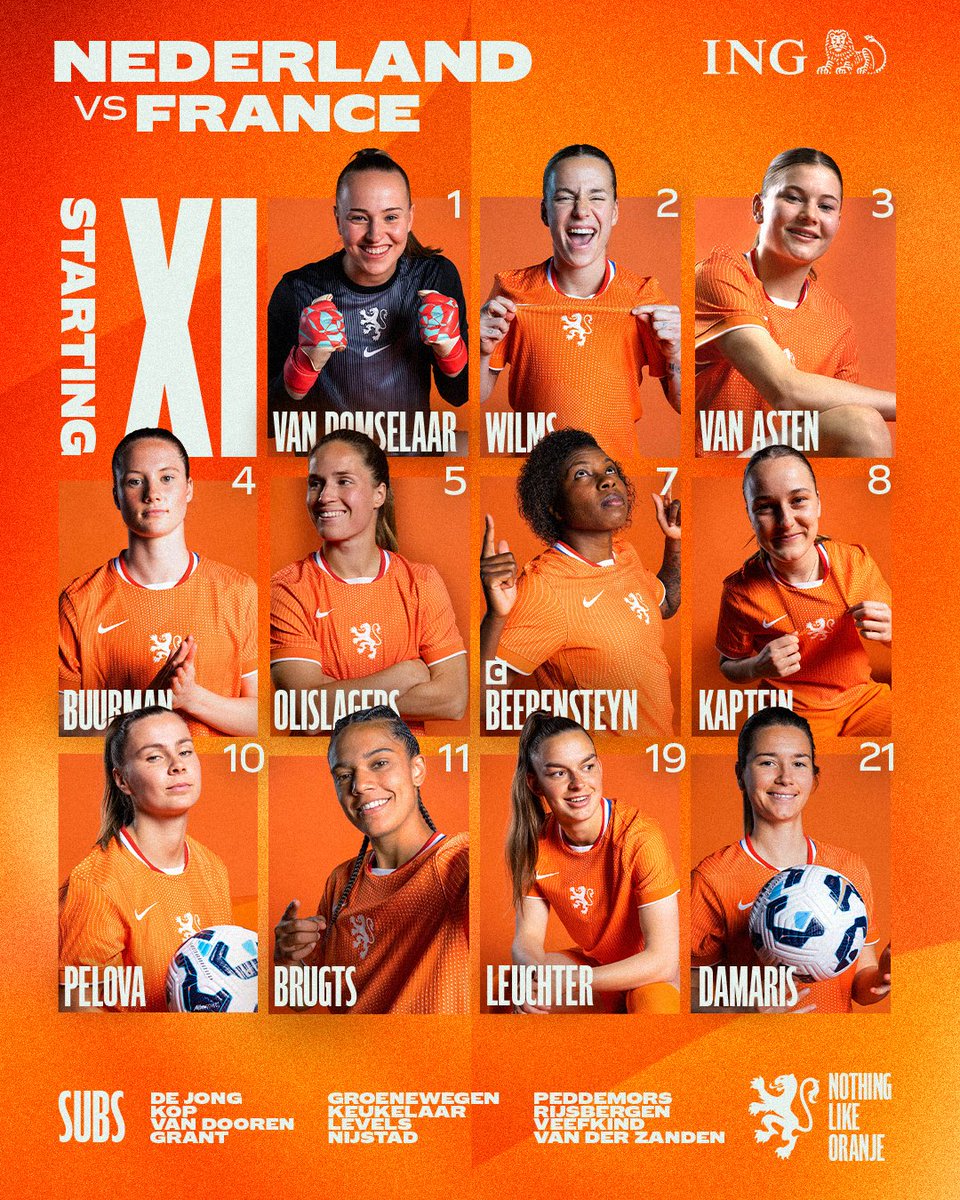 𝐎𝐮𝐫 𝐗𝐈 vs France! ⚔️🇫🇷

#NothingLikeOranje #NEDFRA