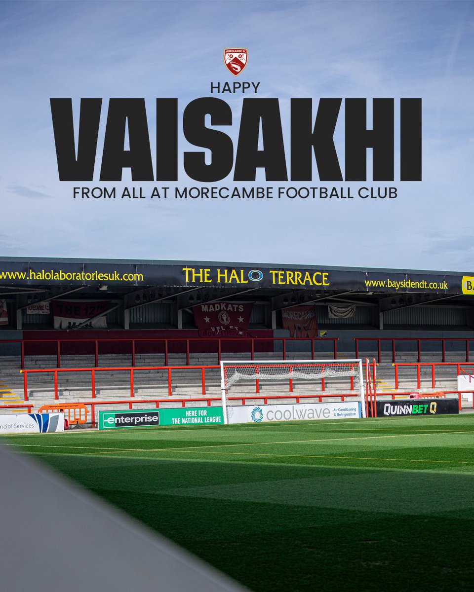 MorecambeFC's tweet image. Happy Vaisakhi to everyone in our Sikh community celebrating this special day and wish you joy, prosperity and new beginnings ❤️

#UTS 🦐