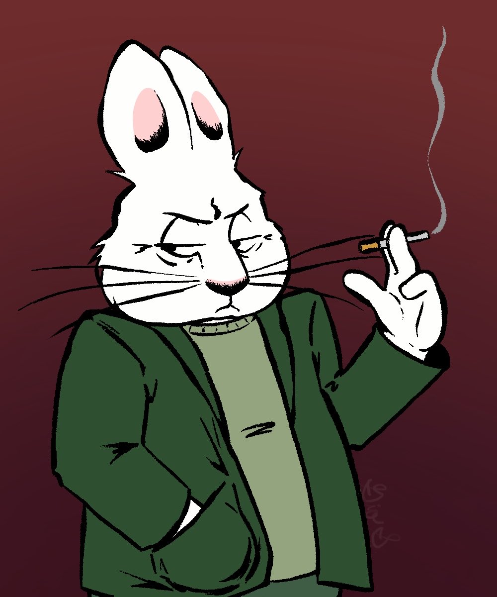 Gio_Scrabbles's tweet image. Fred with a ciggy because it’s the 50s.

#maxandruby0004 #maxandruby